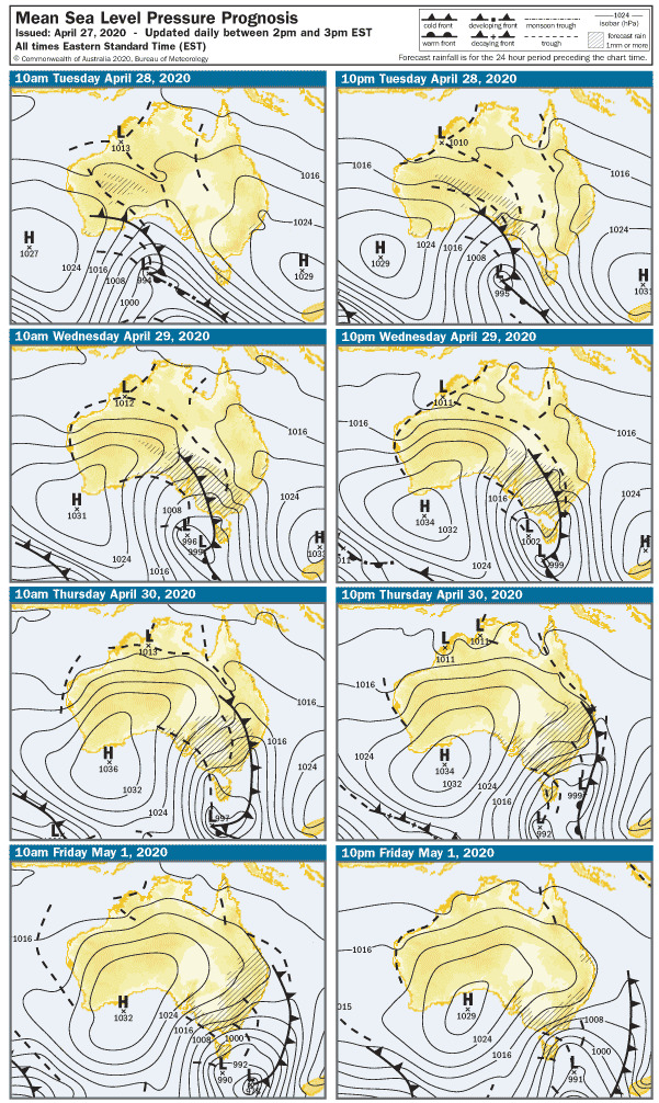 BOM 4-day synoptic chart