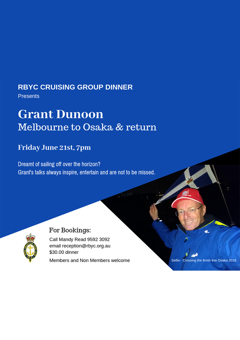 crusing group dinner grant dunoon melbourne osaka
