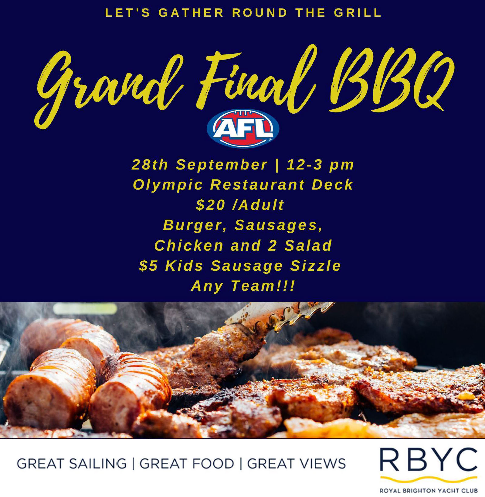 Grand final bbq 2019 poster