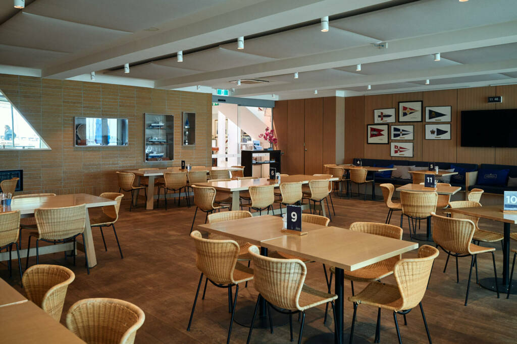 The restaurant at Royal Brighton Yacht Club